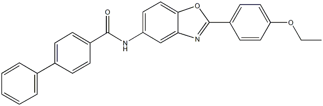N-[2-(4-ethoxyphenyl)-1,3-benzoxazol-5-yl][1,1'-biphenyl]-4-carboxamide Structure
