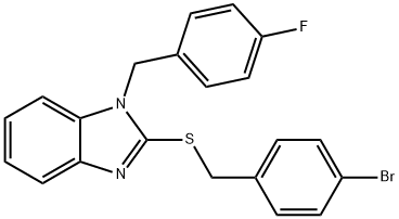 4-bromobenzyl 1-(4-fluorobenzyl)-1H-benzimidazol-2-yl sulfide,353500-61-5,结构式