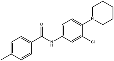 N-[3-chloro-4-(1-piperidinyl)phenyl]-4-methylbenzamide Structure