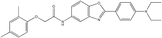 N-{2-[4-(diethylamino)phenyl]-1,3-benzoxazol-5-yl}-2-(2,4-dimethylphenoxy)acetamide Struktur