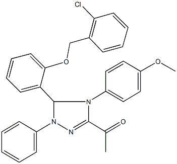 1-[5-{2-[(2-chlorobenzyl)oxy]phenyl}-4-(4-methoxyphenyl)-1-phenyl-4,5-dihydro-1H-1,2,4-triazol-3-yl]ethanone|