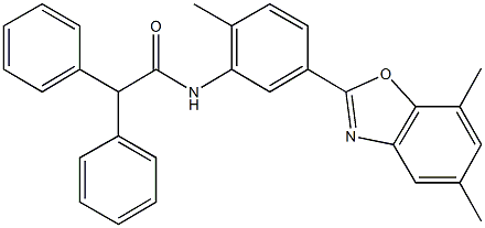 353501-61-8 N-[5-(5,7-dimethyl-1,3-benzoxazol-2-yl)-2-methylphenyl]-2,2-diphenylacetamide