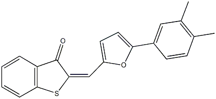 2-{[5-(3,4-dimethylphenyl)-2-furyl]methylene}-1-benzothiophen-3(2H)-one Structure