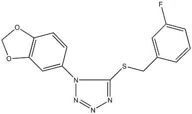 353501-91-4 1-(1,3-benzodioxol-5-yl)-1H-tetraazol-5-yl 3-fluorobenzyl sulfide