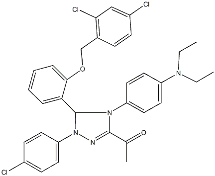 1-{1-(4-chlorophenyl)-5-{2-[(2,4-dichlorobenzyl)oxy]phenyl}-4-[4-(diethylamino)phenyl]-4,5-dihydro-1H-1,2,4-triazol-3-yl}ethanone|