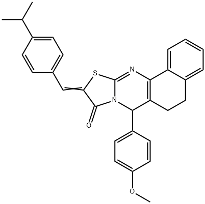 10-(4-isopropylbenzylidene)-7-(4-methoxyphenyl)-5,7-dihydro-6H-benzo[h][1,3]thiazolo[2,3-b]quinazolin-9(10H)-one|