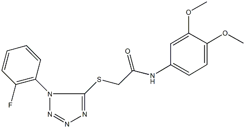 N-(3,4-dimethoxyphenyl)-2-{[1-(2-fluorophenyl)-1H-tetraazol-5-yl]sulfanyl}acetamide Structure