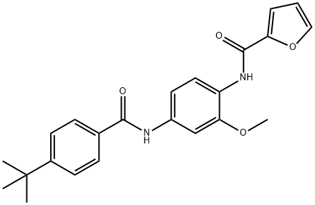 N-{4-[(4-tert-butylbenzoyl)amino]-2-methoxyphenyl}-2-furamide Structure