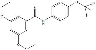 3,5-diethoxy-N-[4-(trifluoromethoxy)phenyl]benzamide,353503-01-2,结构式