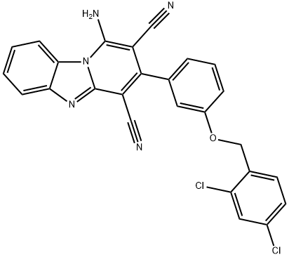 1-amino-3-{3-[(2,4-dichlorobenzyl)oxy]phenyl}pyrido[1,2-a]benzimidazole-2,4-dicarbonitrile|