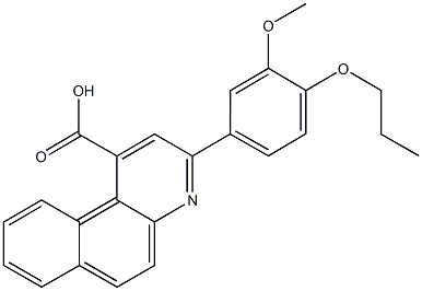 3-(3-methoxy-4-propoxyphenyl)benzo[f]quinoline-1-carboxylic acid Structure