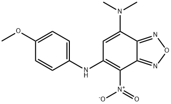 7-(dimethylamino)-4-nitro-5-(4-methoxyanilino)-2,1,3-benzoxadiazole Structure