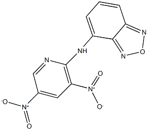 4-({3,5-bisnitro-2-pyridinyl}amino)-2,1,3-benzoxadiazole Struktur