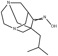 1-isobutyl-3,6-diazatricyclo[4.3.1.1~3,8~]undecan-9-one oxime Struktur