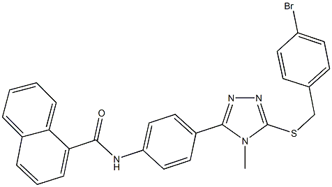 N-(4-{5-[(4-bromobenzyl)sulfanyl]-4-methyl-4H-1,2,4-triazol-3-yl}phenyl)-1-naphthamide Structure