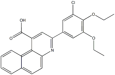 3-(3-chloro-4,5-diethoxyphenyl)benzo[f]quinoline-1-carboxylic acid Structure