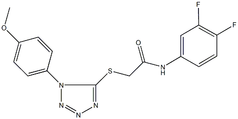 N-(3,4-difluorophenyl)-2-{[1-(4-methoxyphenyl)-1H-tetraazol-5-yl]sulfanyl}acetamide Struktur