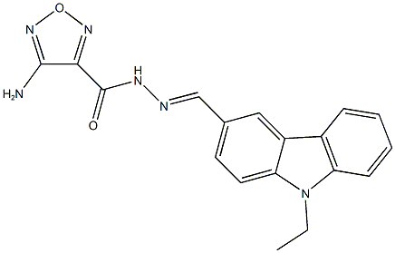 4-amino-N'-[(9-ethyl-9H-carbazol-3-yl)methylene]-1,2,5-oxadiazole-3-carbohydrazide Structure