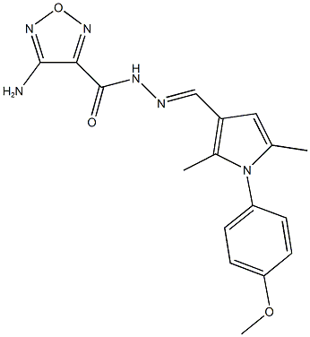 4-amino-N'-{[1-(4-methoxyphenyl)-2,5-dimethyl-1H-pyrrol-3-yl]methylene}-1,2,5-oxadiazole-3-carbohydrazide Struktur