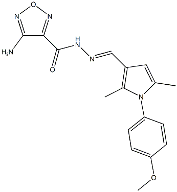 4-amino-N'-{[1-(4-methoxyphenyl)-2,5-dimethyl-1H-pyrrol-3-yl]methylene}-1,2,5-oxadiazole-3-carbohydrazide,353510-42-6,结构式