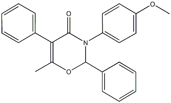 3-(4-methoxyphenyl)-6-methyl-2,5-diphenyl-2,3-dihydro-4H-1,3-oxazin-4-one Structure