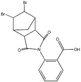 2-(8,9-dibromo-3,5-dioxo-4-azatricyclo[5.2.1.0~2,6~]dec-4-yl)benzoic acid Structure