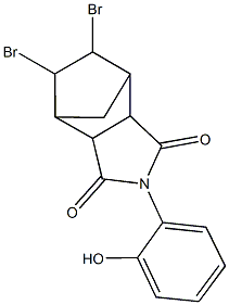 8,9-dibromo-4-(2-hydroxyphenyl)-4-azatricyclo[5.2.1.0~2,6~]decane-3,5-dione,353514-71-3,结构式
