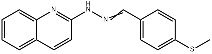 4-(methylsulfanyl)benzaldehyde 2-quinolinylhydrazone,353515-10-3,结构式