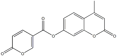 4-methyl-2-oxo-2H-chromen-7-yl 2-oxo-2H-pyran-5-carboxylate Structure