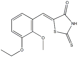 5-(3-ethoxy-2-methoxybenzylidene)-2-thioxo-1,3-thiazolidin-4-one,353516-69-5,结构式