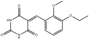 5-(3-ethoxy-2-methoxybenzylidene)-2,4,6(1H,3H,5H)-pyrimidinetrione Structure