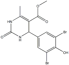 methyl 4-(3,5-dibromo-4-hydroxyphenyl)-6-methyl-2-oxo-1,2,3,4-tetrahydro-5-pyrimidinecarboxylate Structure