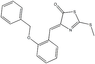 4-[2-(benzyloxy)benzylidene]-2-(methylsulfanyl)-1,3-thiazol-5(4H)-one 结构式