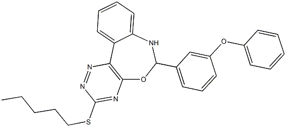 353518-63-5 3-(pentylsulfanyl)-6-(3-phenoxyphenyl)-6,7-dihydro[1,2,4]triazino[5,6-d][3,1]benzoxazepine