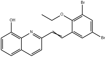 2-[2-(3,5-dibromo-2-ethoxyphenyl)vinyl]-8-quinolinol Struktur