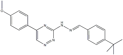 4-tert-butylbenzaldehyde [5-(4-methoxyphenyl)-1,2,4-triazin-3-yl]hydrazone 化学構造式