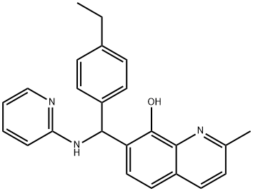 7-[(4-ethylphenyl)(2-pyridinylamino)methyl]-2-methyl-8-quinolinol Structure