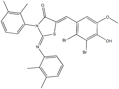 5-(2,3-dibromo-4-hydroxy-5-methoxybenzylidene)-3-(2,3-dimethylphenyl)-2-[(2,3-dimethylphenyl)imino]-1,3-thiazolidin-4-one|