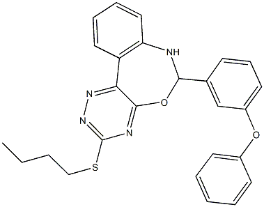 353519-76-3 3-(butylsulfanyl)-6-(3-phenoxyphenyl)-6,7-dihydro[1,2,4]triazino[5,6-d][3,1]benzoxazepine