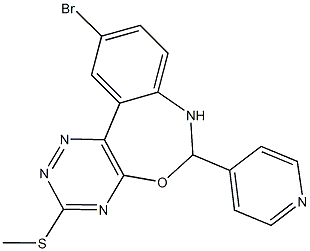 10-bromo-3-(methylsulfanyl)-6-(4-pyridinyl)-6,7-dihydro[1,2,4]triazino[5,6-d][3,1]benzoxazepine|