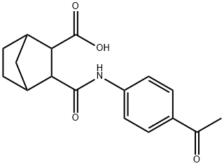 3-[(4-acetylanilino)carbonyl]bicyclo[2.2.1]heptane-2-carboxylic acid,353524-11-5,结构式
