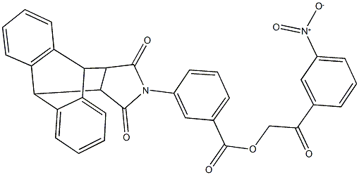 2-{3-nitrophenyl}-2-oxoethyl 3-(16,18-dioxo-17-azapentacyclo[6.6.5.0~2,7~.0~9,14~.0~15,19~]nonadeca-2,4,6,9,11,13-hexaen-17-yl)benzoate|