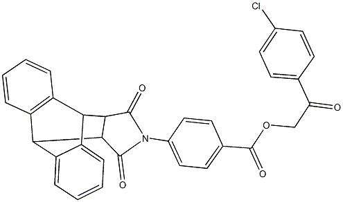 353524-50-2 2-(4-chlorophenyl)-2-oxoethyl 4-(16,18-dioxo-17-azapentacyclo[6.6.5.0~2,7~.0~9,14~.0~15,19~]nonadeca-2,4,6,9,11,13-hexaen-17-yl)benzoate