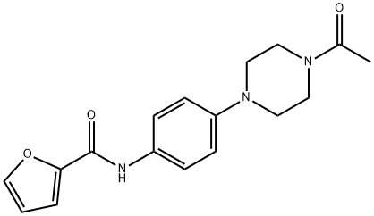 N-[4-(4-acetyl-1-piperazinyl)phenyl]-2-furamide 结构式