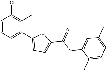 5-(3-chloro-2-methylphenyl)-N-(2,5-dimethylphenyl)-2-furamide,353761-11-2,结构式