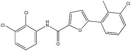 5-(3-chloro-2-methylphenyl)-N-(2,3-dichlorophenyl)-2-furamide,353761-21-4,结构式