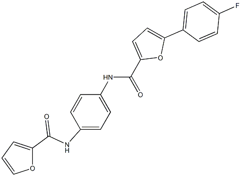 5-(4-fluorophenyl)-N-[4-(2-furoylamino)phenyl]-2-furamide 结构式