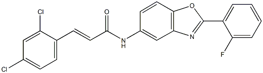 3-(2,4-dichlorophenyl)-N-[2-(2-fluorophenyl)-1,3-benzoxazol-5-yl]acrylamide Structure