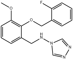 N-{2-[(2-fluorobenzyl)oxy]-3-methoxybenzyl}-N-(4H-1,2,4-triazol-4-yl)amine Struktur