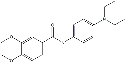 N-[4-(diethylamino)phenyl]-2,3-dihydro-1,4-benzodioxine-6-carboxamide Struktur